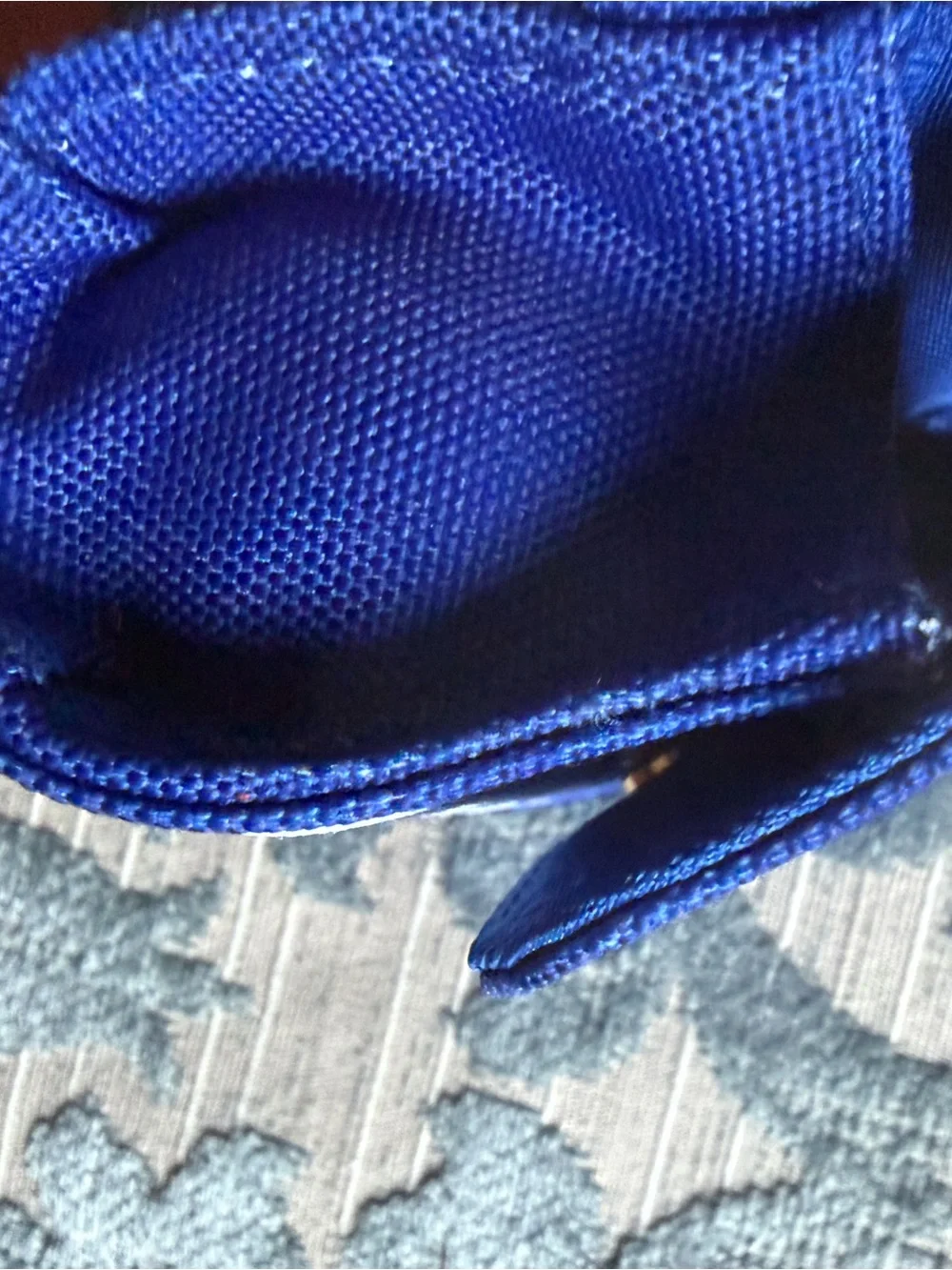 kate spade Blue and White Checkered Key Pouch dog plastic waste bags